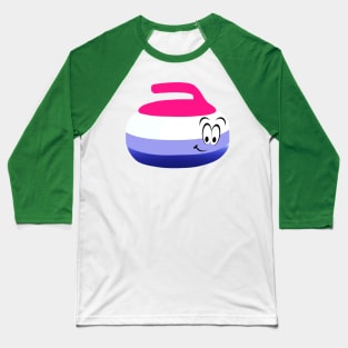 Curling Rock Curler Stone Cute Baseball T-Shirt